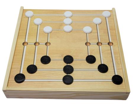 Kit 3 em 1 Damas Ludo e Trilha Jogos Classicos de Tabuleiro em