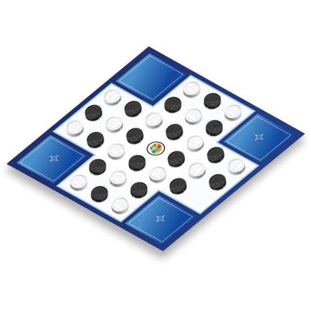 Jogo de Tabuleiro 4 Jogos em 1 Damas, Trilha, Ludo e Resta 1, GGB