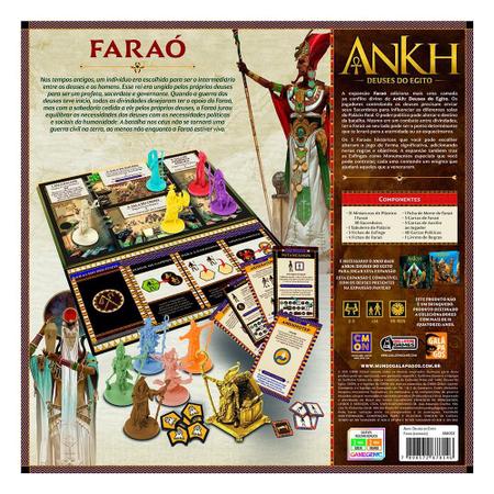Galápagos Jogos Ankh: Deuses do Egito - Faraó (Expansão), Jogo de Tabuleiro  para Amigos, 2 a 5 jogadores, 90 min, ANK003, Muticolor