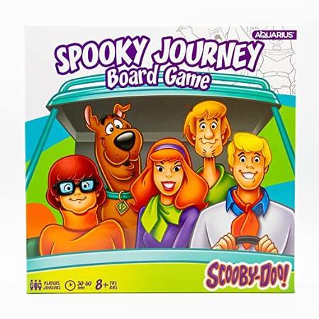 Imagem de Jogo de tabuleiro AQUARIUS Scooby-Doo Journey - Diversão para crianças e adultos - Mercadoria e colecionáveis Scooby-Doo oficialmente licenciados (97018), azul, branco, laranja