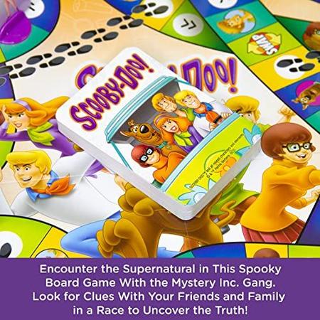 Imagem de Jogo de tabuleiro AQUARIUS Scooby-Doo Journey - Diversão para crianças e adultos - Mercadoria e colecionáveis Scooby-Doo oficialmente licenciados (97018), azul, branco, laranja