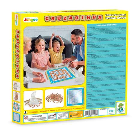 Jogo Tabuleiro Palavras Cruzadas Brinquedo 120pçs - 707 Junges - Jogos de  Tabuleiro - Magazine Luiza