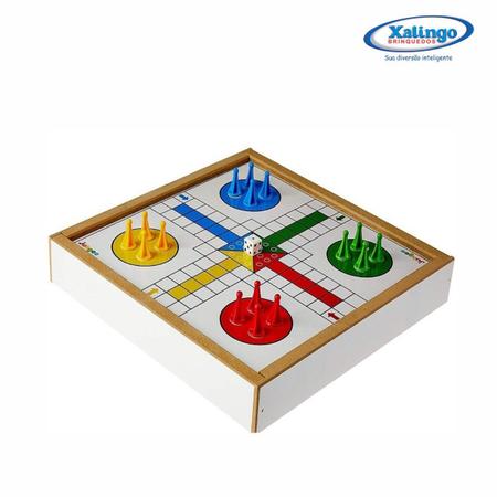 Jogo De Tabuleiro 5x1 Dominó+Ludo+Damas+Trilha+Loto Xalingo Jogos Clássicos  - Jogo de Dominó, Dama e Xadrez - Magazine Luiza