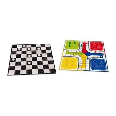 Jogo De Mesa Tabuleiro Dama Ludo Trilha Brinquedo Divertido - Pais & Filhos  - Jogo de Dominó, Dama e Xadrez - Magazine Luiza