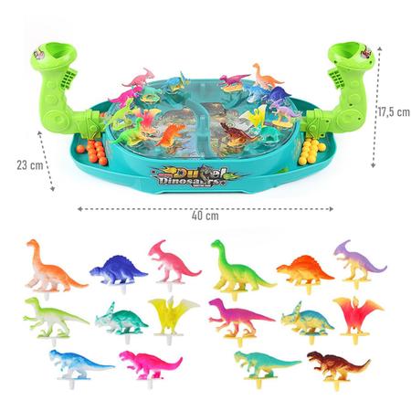 Jogo Dinossauro Game Braskit Brinquedo Infantil Guerra de Dinossauros  Tabuleiro com 16 Dinossauros, Magalu Empresas