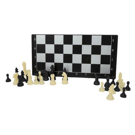 Jogo De Xadrez Magnético Dobrável 32Cm - Prata E Dourado no Shoptime