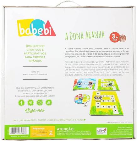 Jogo de Tabuleiro Educativo Infantil A Dona Aranha - BABEBI - Jogos  Educativos - Magazine Luiza