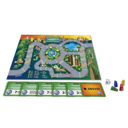 Jogo de Tabuleiro Educativo Trânsito - ENGENHA KIDS - Produtos e