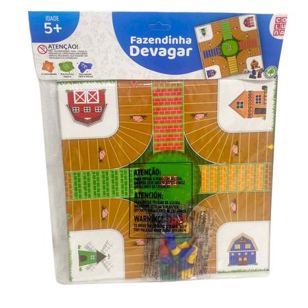 JOGO DEVAGAR / PACIÊNCIA 17 PEÇAS 28X28 CM - Ditlanta distribuidora