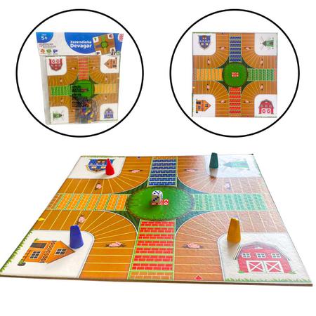 Jogo de Tabuleiro Ludo Solapa MDF Pais e Filhos Brinquedos - Jogos