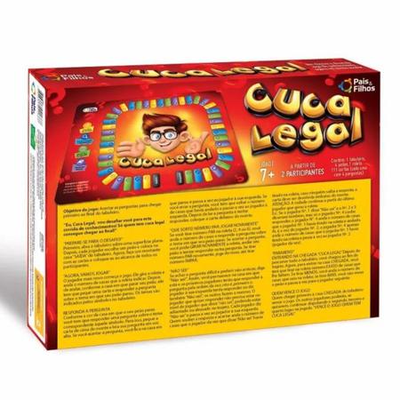 Brinquedo Pedagógico Educativo Estimular Conhecimento Jogo de Tabuleiro  Cuca Legal Júnior Infantil Criança Kids 7 Anos
