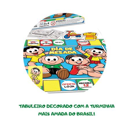 Jogo Tabuleiro Infantil Dia da Mesada Turma da Mônica da Nig - Brinquedo  Educativo para 7 Anos 8 Anos 9 Anos Menino e Menina - Nig Ref. 0765