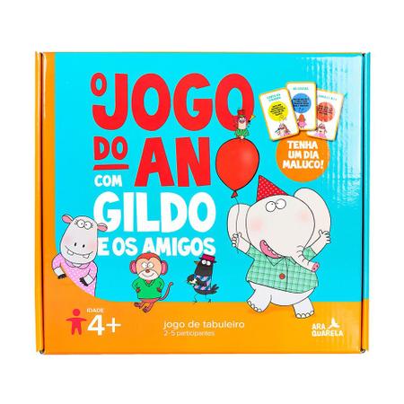 Jogo de Tabuleiro Infantil Gildo e os Amigos O Jogo do Ano – Bazar das  Arábias