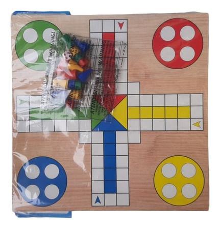 Jogo Ludo Tabuleiro Educativo Madeira Mdf Clássico Sapinhos - R$ 108,9