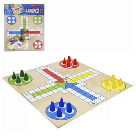 Jogo Ludo Educativo de Tabuleiro de Madeira Infantil 2435 em