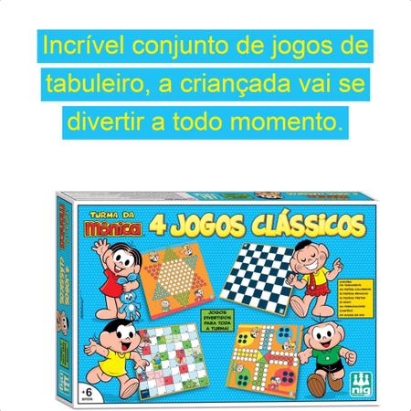 Jogo De Tabuleiro Infantil 4 Em 1 Turma Da Mônica - Nig Brinquedos