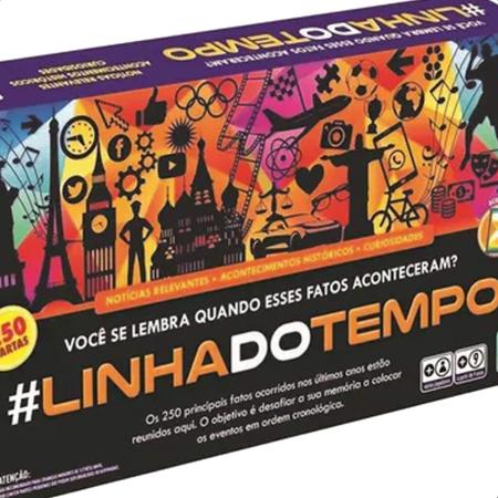 Jogo de Tabuleiro Linha Do Tempo Para Toda A Família Divertido Conhecimento  250 Cartas +9 Anos Nig Brinquedos - 1134 - Distribuidora Tropical Santos