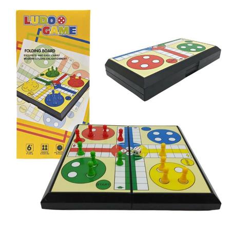 Jogo de tabuleiro Ludo Estojo dobrável