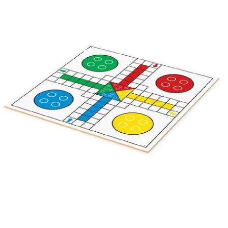 Jogo De Ludo Tabuleiro Em Mdf Maninho - Femapel