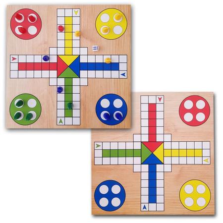 Jogo de Tabuleiro Ludo Solapa MDF Pais e Filhos Brinquedos - Jogos