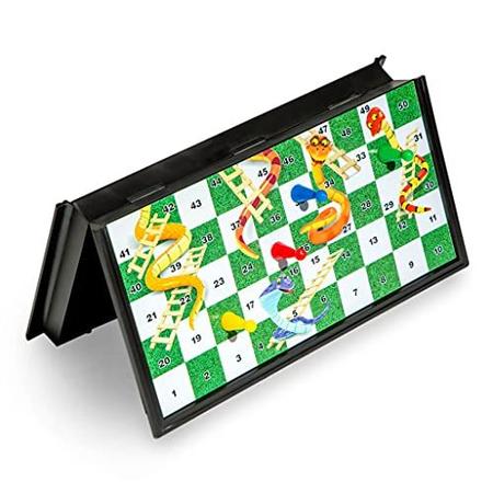 Jogo de tabuleiro Magnetic Snakes and Ladders - 9,6 polegadas