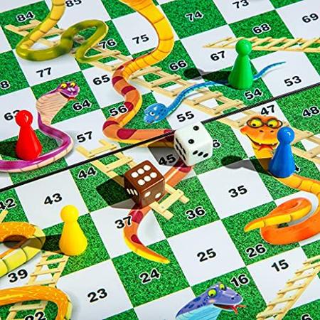 Jogo de tabuleiro Magnetic Snakes and Ladders - 9,6 polegadas