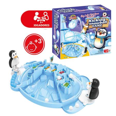 Brinquedo Jogo Pinguim Neve no Alvo Para 2 Jogadores Multikids
