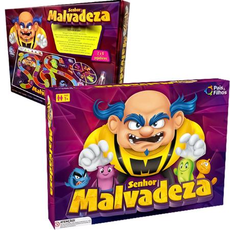 Jogo de Tabuleiro Infantil - Senhor Malvadeza - Pais e Filhos