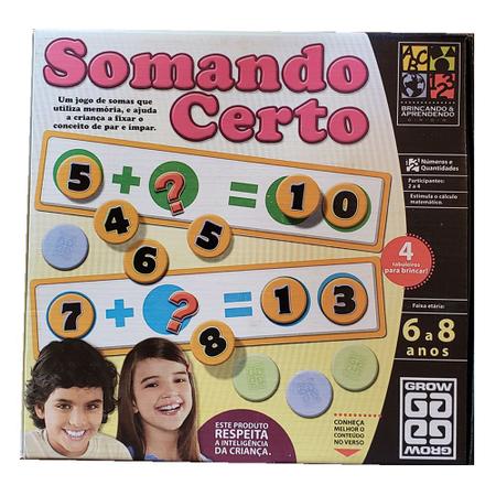 Jogo Aprendendo a Somar - Loja Grow