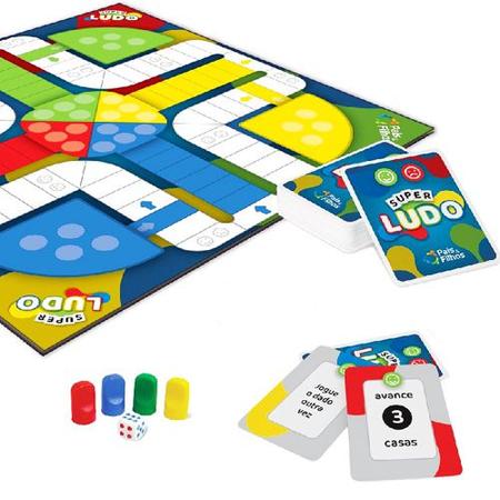 Kit Jogos Ludo + Dominó + Torre Maluca Estratégia Presente