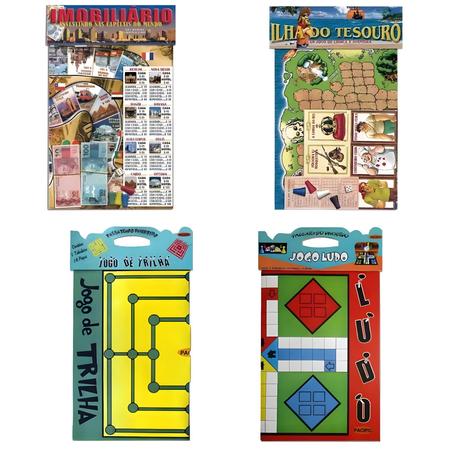 Jogo de tabuleiro - trilha-ludo-ilha do tesouro-imobiliário - PMBI - Jogos  de Tabuleiro - Magazine Luiza