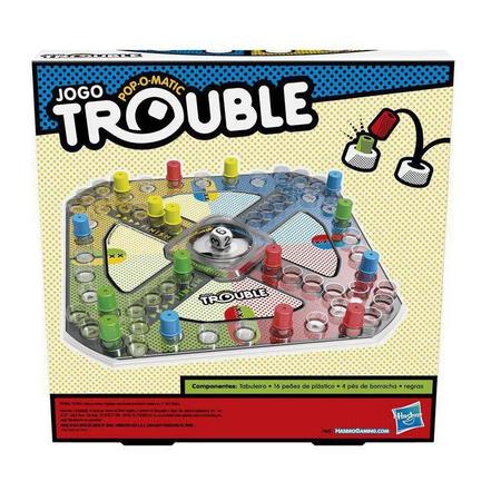 Jogo de Tabuleiro - Trouble - 2 a 4 Jogadores - Hasbro - Ri Happy