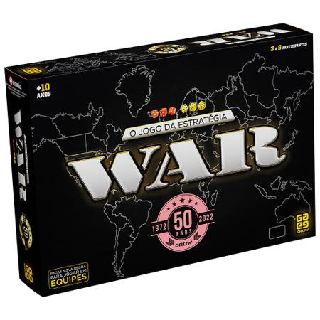 Jogo de Tabuleiro - War 50 Anos - 3 a 6 Jogadores - Grow - Jogos