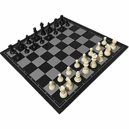 Jogo De Xadrez De Tabuleiro 32Pçs Dobravel Com Imã Chess - Show