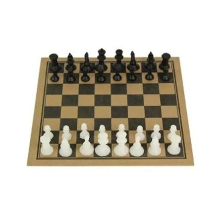 Jogo de Tabuleiro - Xadrez com Estojo - 32 Peças - Madeira