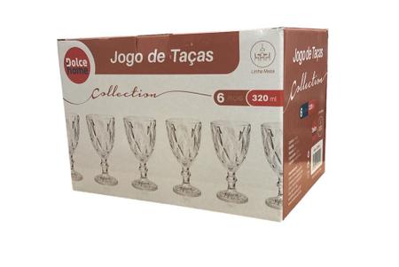 Imagem de Jogo de taça diamond vidro 320ml 6 peças 