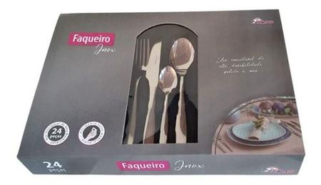 Faqueiro Magefesa Espanhol Talheres Inox 24 Pecas