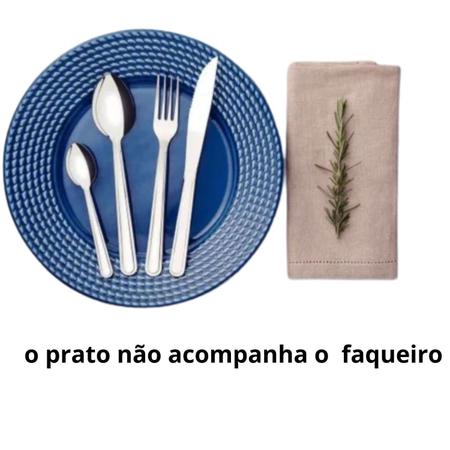 Imagem de jogo de talheres Faqueiros Tramontina Em Aço Inox Com 24 Peças Garfo Colher Faca Ideal Para Casa Restaurante Buffet