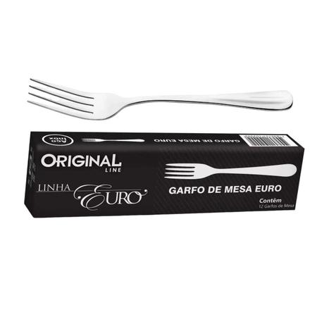 Kit Garfo + Faca Euro 48 Peças - Line - Original Line - Faqueiro / Jogo de  Talheres - Magazine Luiza