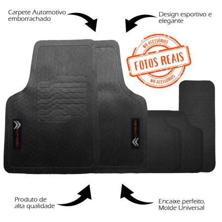 Imagem de Jogo de Tapete Citroen Xsara Picasso 2000 2001 2002 2003 2004 2005 2006 2007 2008 2009 2010 2011 2012 Borracha Com Logo