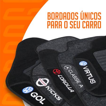 Imagem de Jogo de Tapete PVC Strada Adventure CD 2013 a 2019 Preto Com Logo Bordado Concept 3D 3 Peças