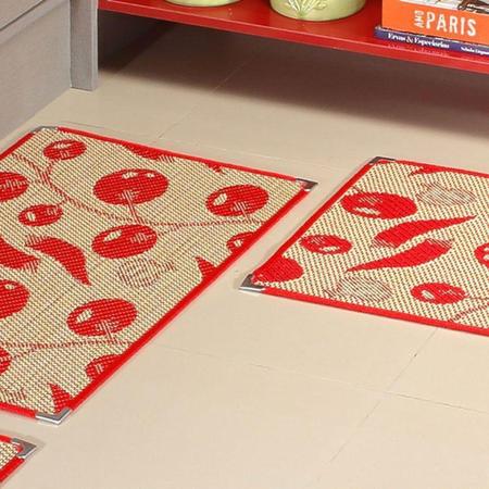 Tapetes Lancer Jogo De Tapete Para Cozinha Kit 3 Peças Antiderrapante Sisal  Facil Limpar