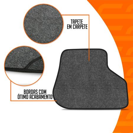Imagem de Jogo de Tapetes Carpete Cobalt 2011 a 2016 Preto Grafite Com Logo Bordado Concept 3D 5 Peças