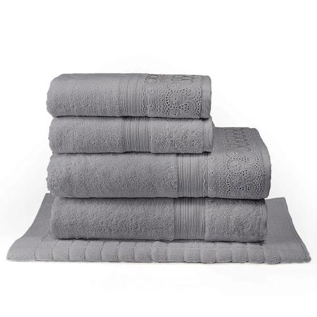 Imagem de Jogo de toalhas banho gigante 5 pçs algodão cristal bouton renascença