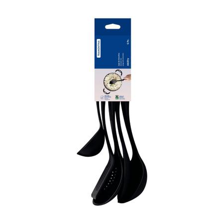 Jogo De Utensílios Tramontina Ability 5 Peças Em Nylon Preto By Bsmix Imagem de Jogo De Utensílios Tramontina Ability 5 Peças Em Nylon Preto By Bsmix
