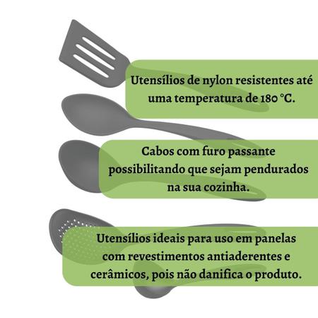 Jogo De Utensílios Tramontina Ability 5 Peças Em Nylon Preto By Bsmix Imagem de Jogo De Utensílios Tramontina Ability 5 Peças Em Nylon Preto By Bsmix
