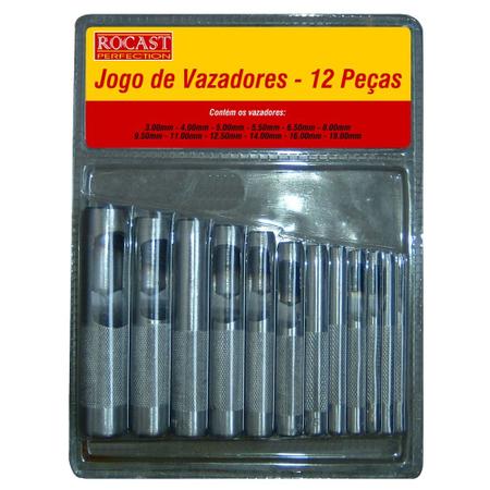 Imagem de Jogo De Vazadores 3.0 A 19.0 Mm Com 12 Pçs - 59,0016