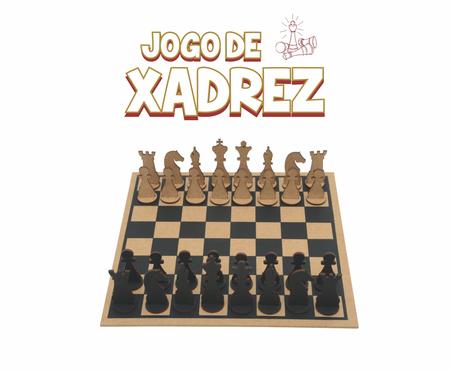 Jogo de Xadrez 33 Pecas em Madeira - AQUARELA BRINQUEDOS - Jogo de Dominó,  Dama e Xadrez - Magazine Luiza