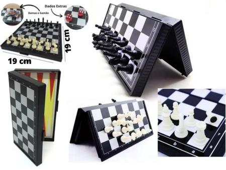 Tabuleiro Xadrez Dobrável Magnético 19x19cm - Art Game em Promoção