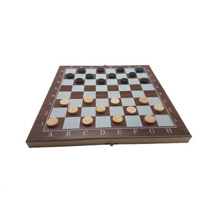 Jogo de xadrez De Madeira 3 Em 1 24 x 24 Cm - CHESS - Jogo de